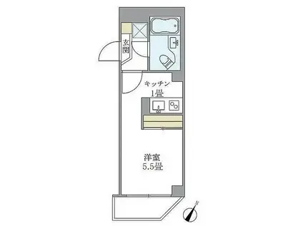 八景舎駒込(1K/4階)の間取り写真