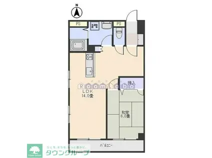 ホリビル大手町(1LDK/5階)の間取り写真