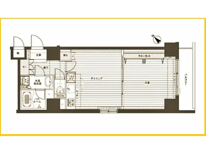 PHOENIX SHINYOKOHAMA参番館(1LDK/10階)の間取り写真