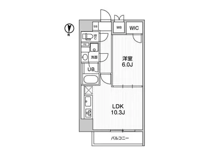 レオーネ南千住II(1LDK/9階)の間取り写真