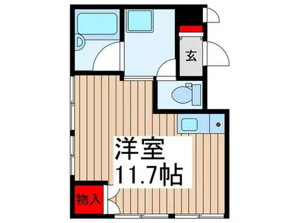 入間市駅  オートロック付 マンション(ワンルーム/3階)の間取り写真