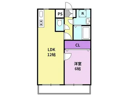 コーポラス青柳(1LDK/3階)の間取り写真