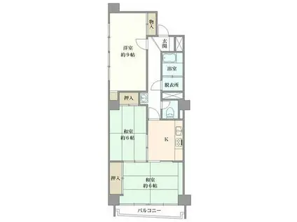 仙台中央マンション(3K/10階)の間取り写真