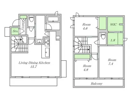 シャーメゾン恵(3SLDK/2階)の間取り写真