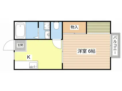 ハイツシャルマン(1K/2階)の間取り写真