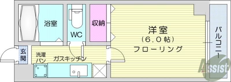 アーバンヒルズ柏木(1K/3階)の間取り写真