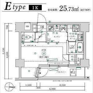 MAXIV武蔵新城TRE(1K/4階)の間取り写真