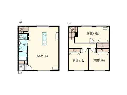 D-HOUSE N20(3LDK/1階)の間取り写真