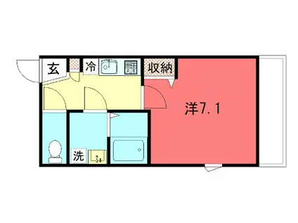 KSメゾン北白川(1K/2階)の間取り写真