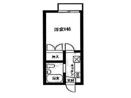ライトリッジハイツ(1K/2階)の間取り写真
