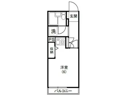 オリーブコート(1K/2階)の間取り写真