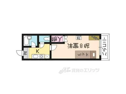 SAMSQUARE千本丸太町(1K/5階)の間取り写真