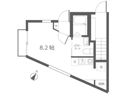 SMART PREMIER IW(1K/1階)の間取り写真