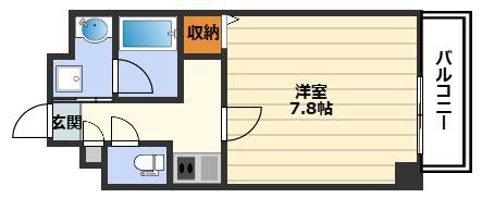 REXIA SHIN UMEDA DUO(1K/2階)の間取り写真