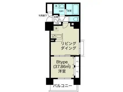 ノルデンハイム江坂II(1LDK/10階)の間取り写真