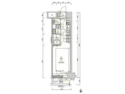 リルシアシティ北新宿(ワンルーム/6階)の間取り写真