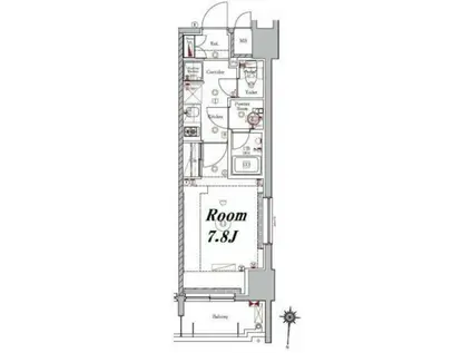 メイクスデザイン早稲田(1K/5階)の間取り写真