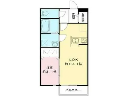 Gソレーユ(1SLDK/2階)の間取り写真