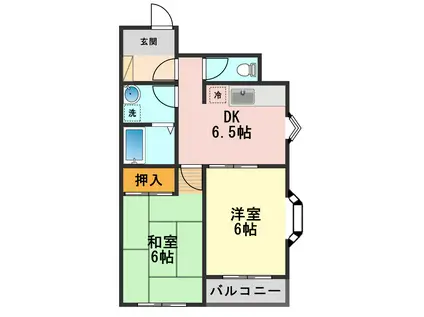 アーバンパレス安斉(2DK/3階)の間取り写真