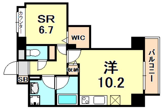 ESTANCIA元町(ワンルーム/7階)の間取り写真