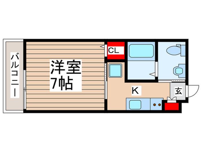 柏の葉VILLAGE(1K/1階)の間取り写真