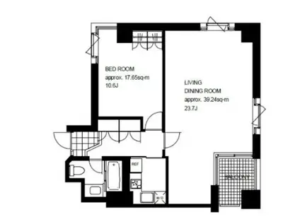 神谷町MTコート(1LDK/8階)の間取り写真