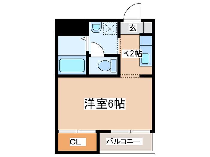 コープ茅ヶ崎(1K/2階)の間取り写真