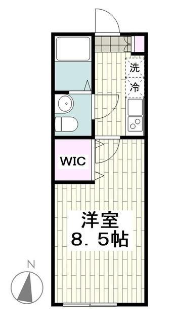 フォレスタ港南中央(1K/1階)の間取り写真
