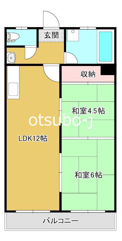 パークマンション(2LDK/3階)の間取り写真