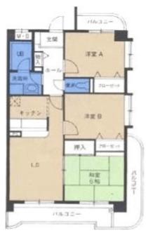 ヴェルデ空港前I(3LDK/5階)の間取り写真