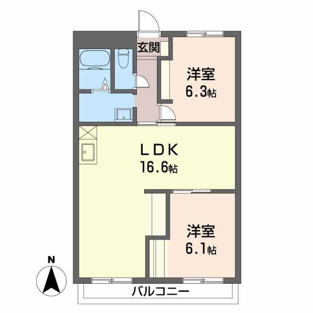 メゾン・サノ(3LDK/2階)の間取り写真