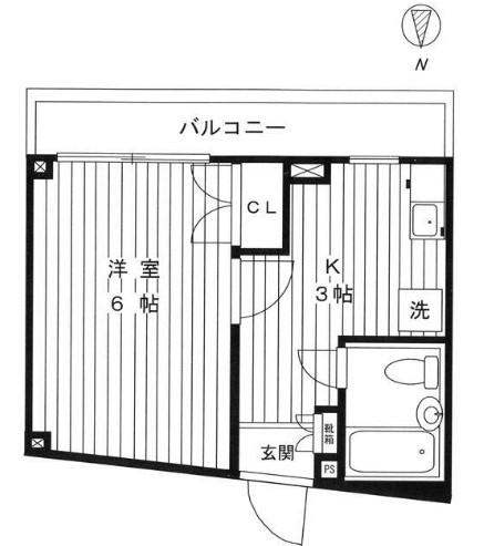 ベルピア久喜 第7(ワンルーム/2階)の間取り写真