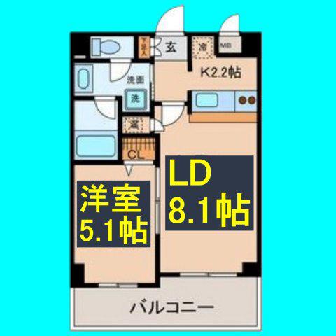 FS.幅下(1LDK/4階)の間取り写真