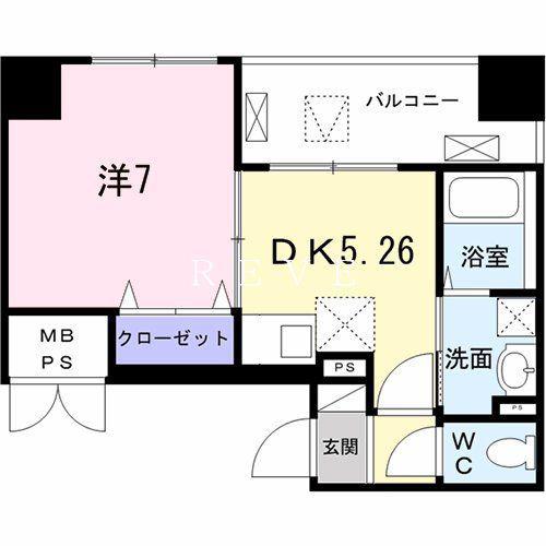 FIELD-V 築地(1DK/5階)の間取り写真