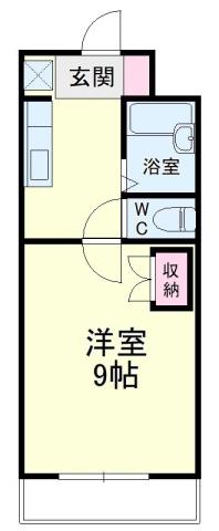 ＪＲ東海道本線 袋井駅 徒歩15分 3階建 築30年(1K/2階)の間取り写真