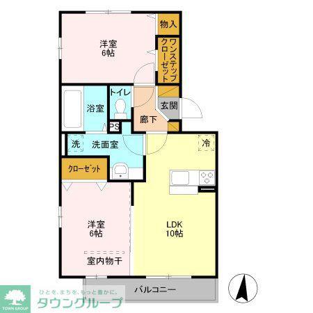 レスポワール A(2LDK/2階)の間取り写真