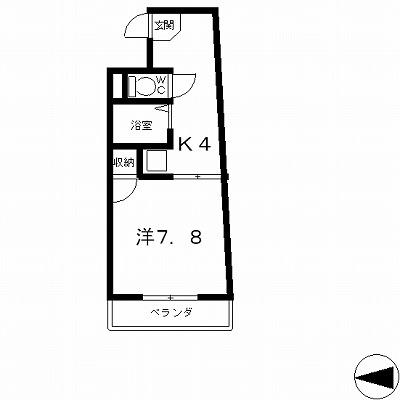 ING BUIL(1K/3階)の間取り写真