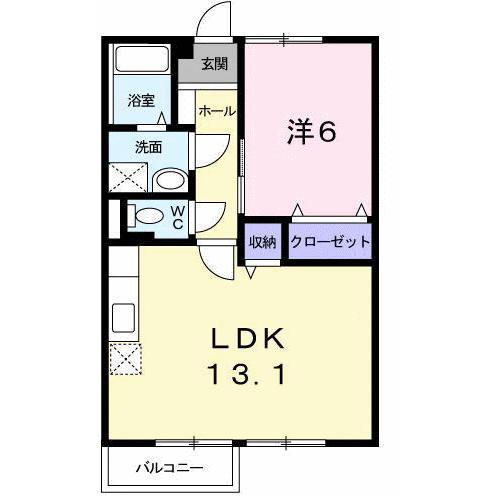 アネックス S(1LDK/2階)の間取り写真