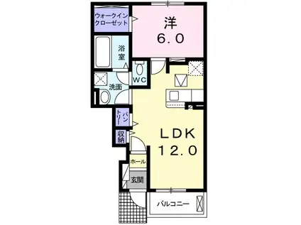 パン ヴィラージュ(1LDK/1階)の間取り写真