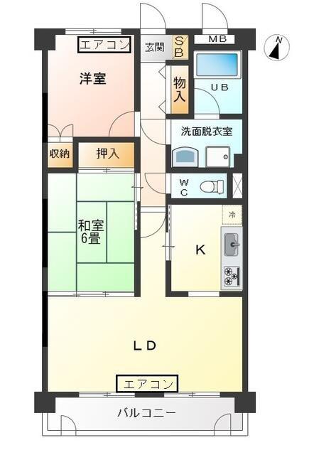 フロイデ目白(2LDK/3階)の間取り写真