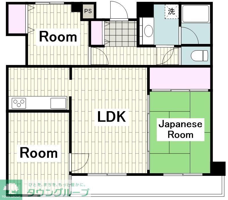 マンションオーク(3LDK/4階)の間取り写真
