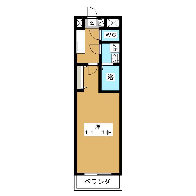 PREMIER川崎(1K/1階)の間取り写真