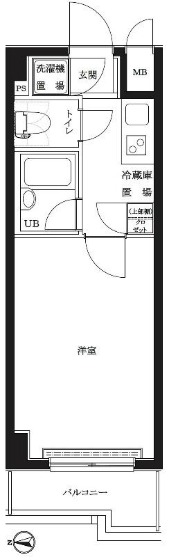ルーブル蒲田参番館(1K/1階)の間取り写真