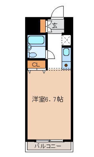 伊勢原七番館(ワンルーム/10階)の間取り写真