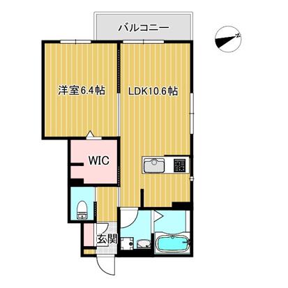 アルヴァ.ビー(1LDK/1階)の間取り写真