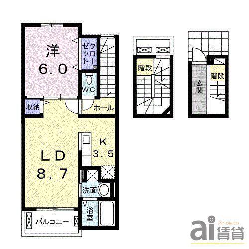 プラウド シティ 南大塚D(1LDK/3階)の間取り写真