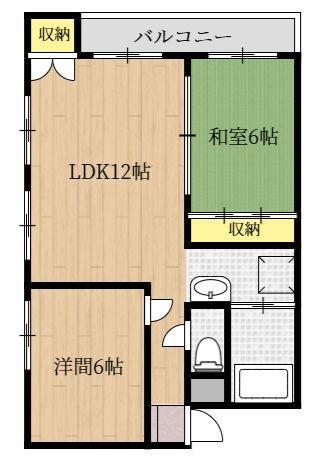 ナンシーコーポ(2LDK/1階)の間取り写真
