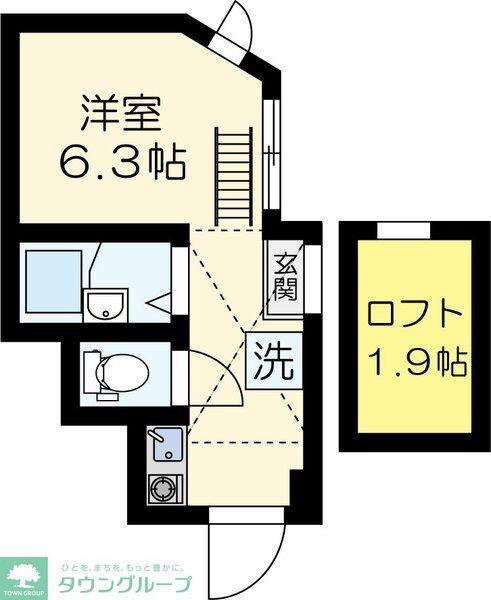 マーベラス国分寺内藤II(ワンルーム/2階)の間取り写真