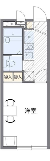 レオパレス野崎通A(1K/2階)の間取り写真