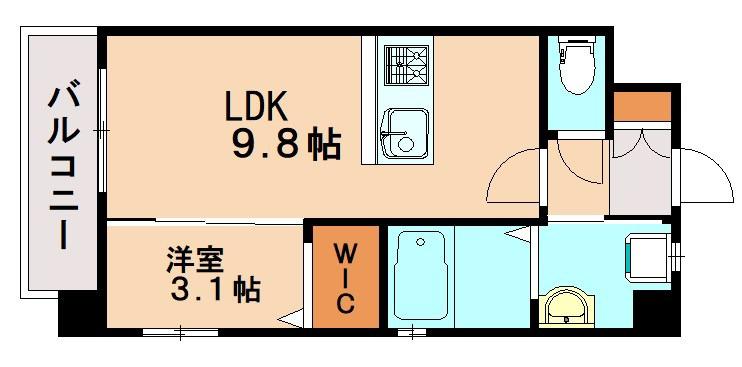 LIFEFIELD春日公園前(1LDK/5階)の間取り写真